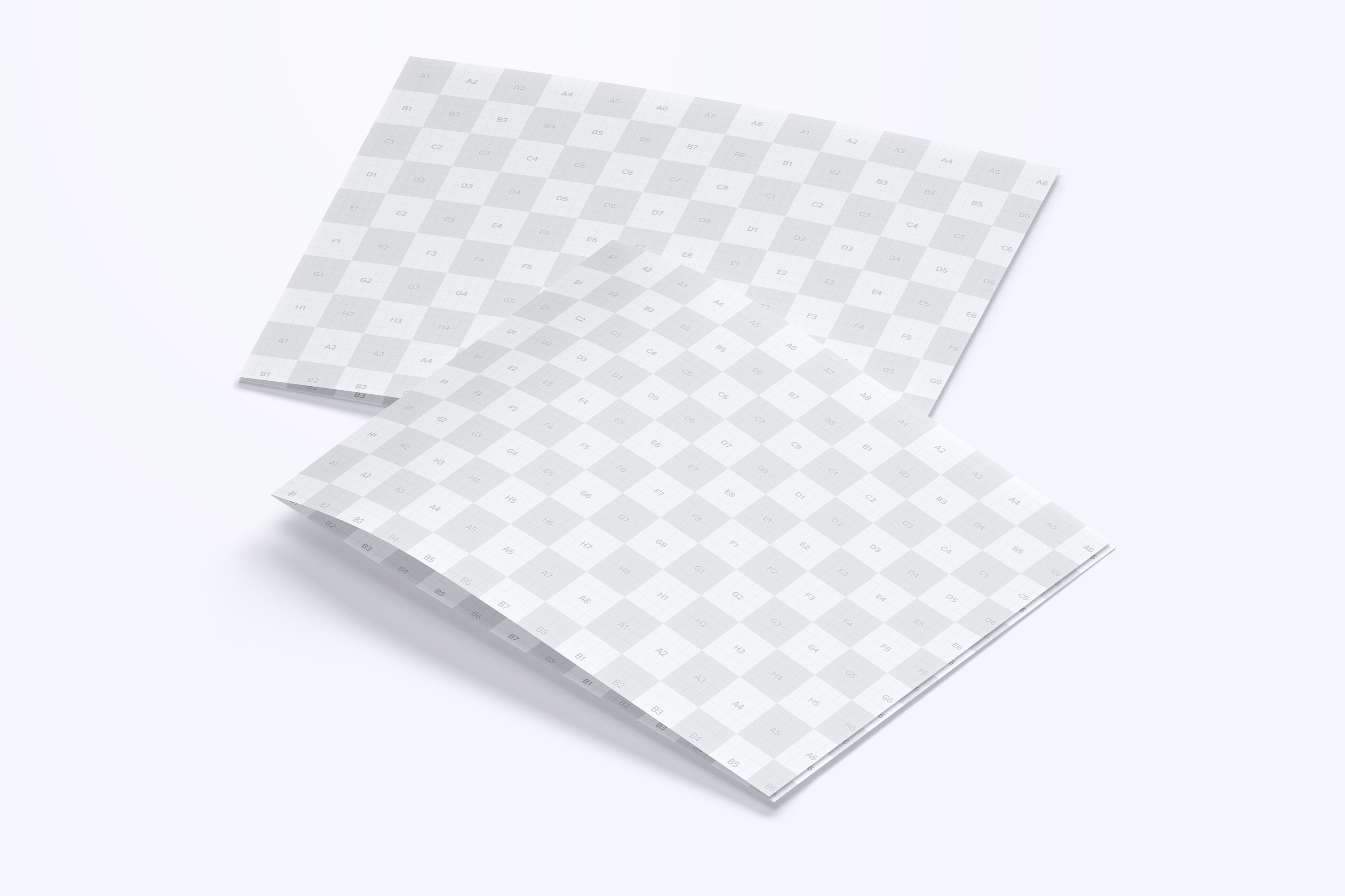 A4纸尺寸折页传单小册子设计样机模板 A4 Landscape Bi Fold Brochure Mockup 03插图(2)