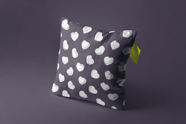 复古数码风格3D心形图形无缝图案纹理 3D Heart Seamless Patterns插图(2)