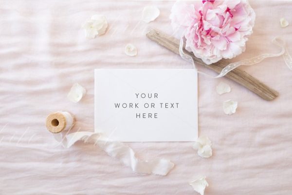 邀请函祝语贺卡样机模板 Stationery mock up – Psd + Jpeg