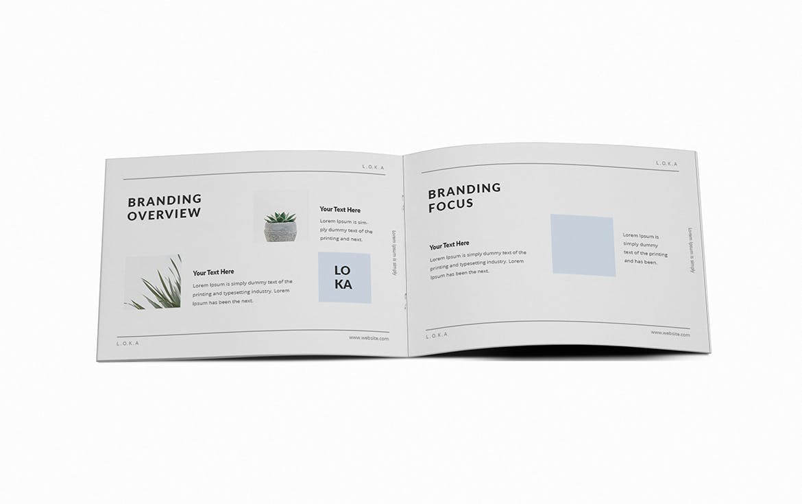 A5尺寸企业横版画册设计模板 Company Branding A5 Brochure Template插图(7)