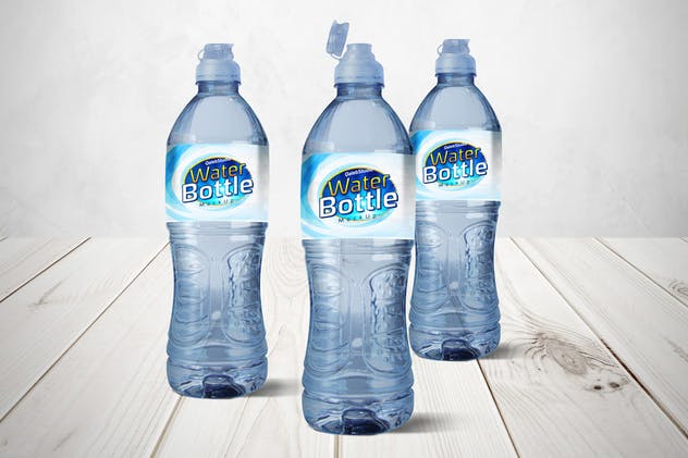 矿泉水蒸馏水瓶罐样机v2 Water Bottle V.2 Mockup插图(3)