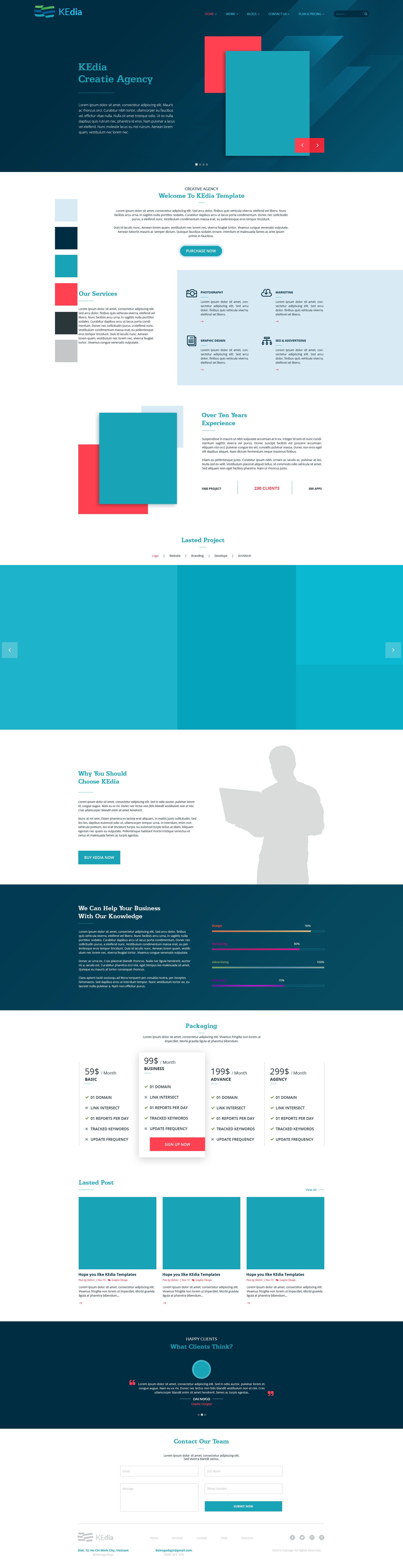 官方网站首页设计模板 Kedia Website Templates插图