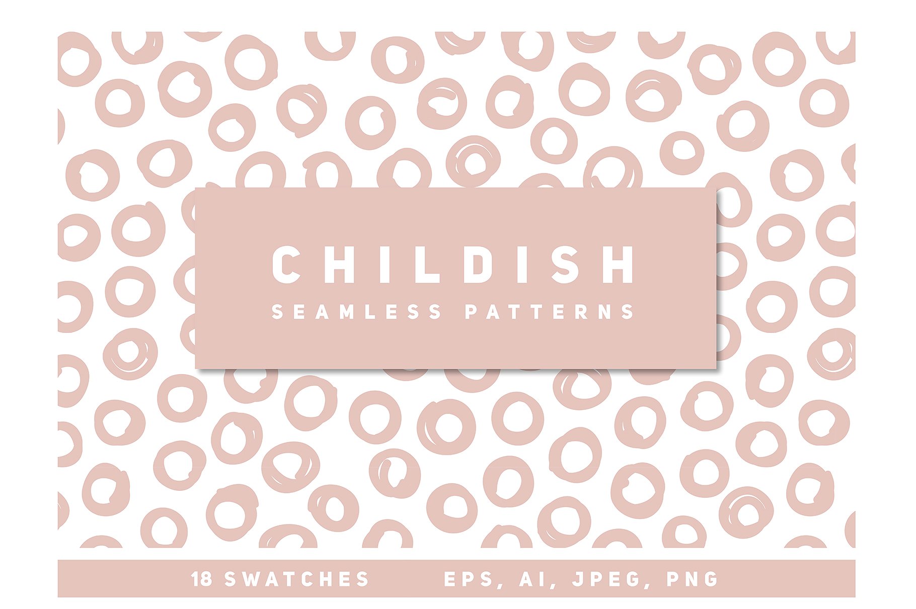 18款儿童涂鸦纹理 18 Childish Seamless Patterns插图