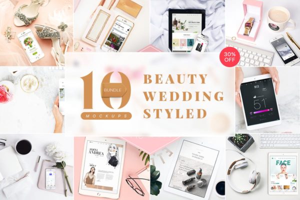 高品质时尚产品场景样机套装 Beaty &amp; Styled Mockup Bundle + Bonus