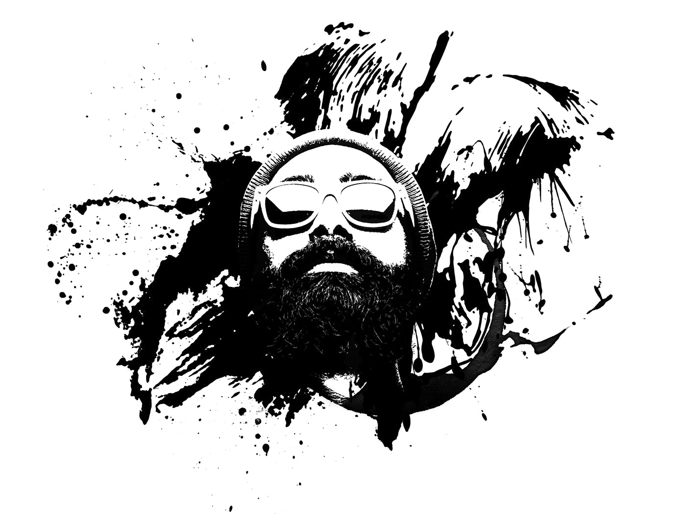 经典泼墨剪影艺术风格照片特效PS动作 Signature CS4+ Photoshop Action插图(4)