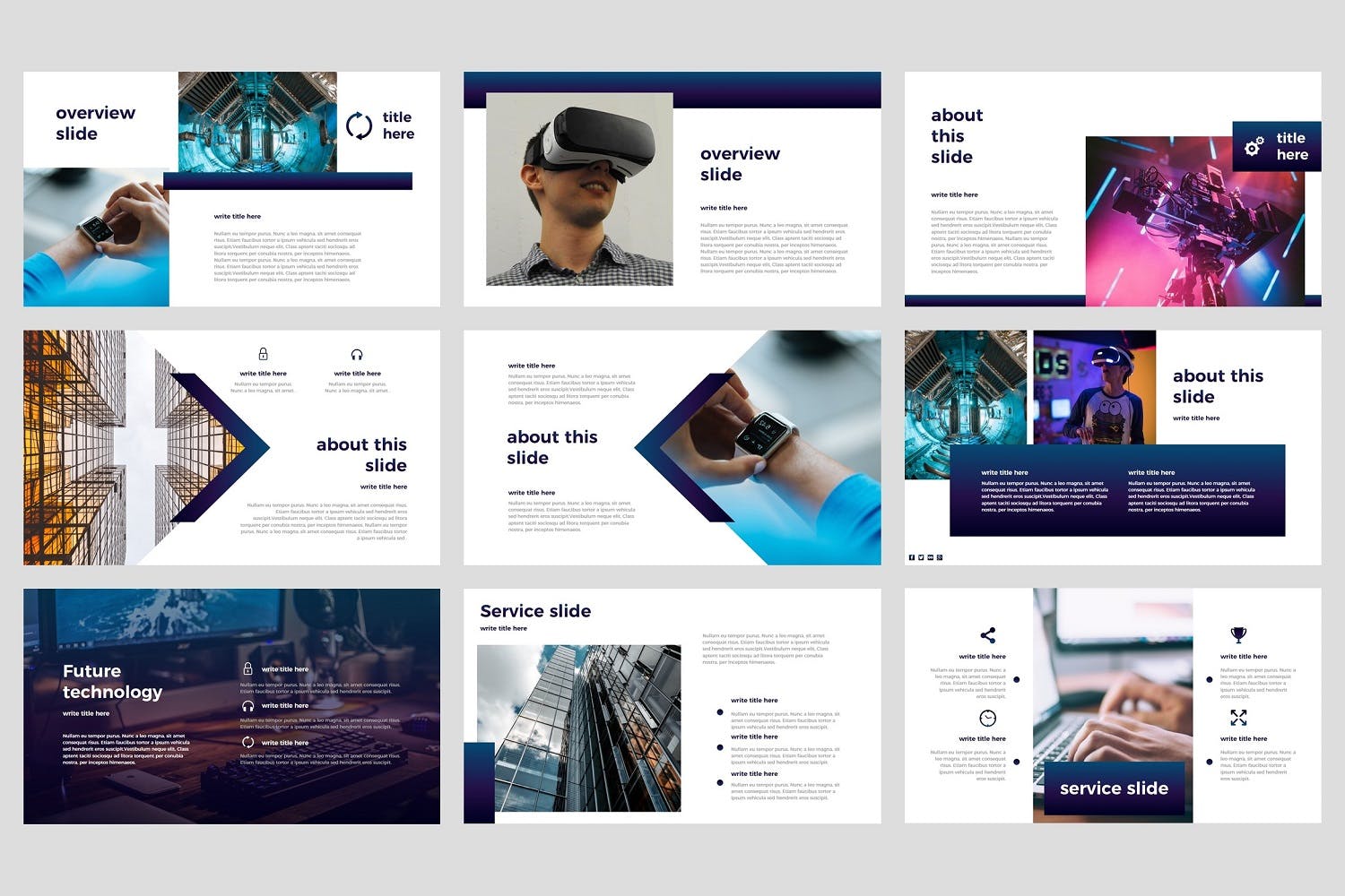 科技企业&项目宣传素材库精选谷歌演示模板 Tech – Technology Google Slides Template插图(3)