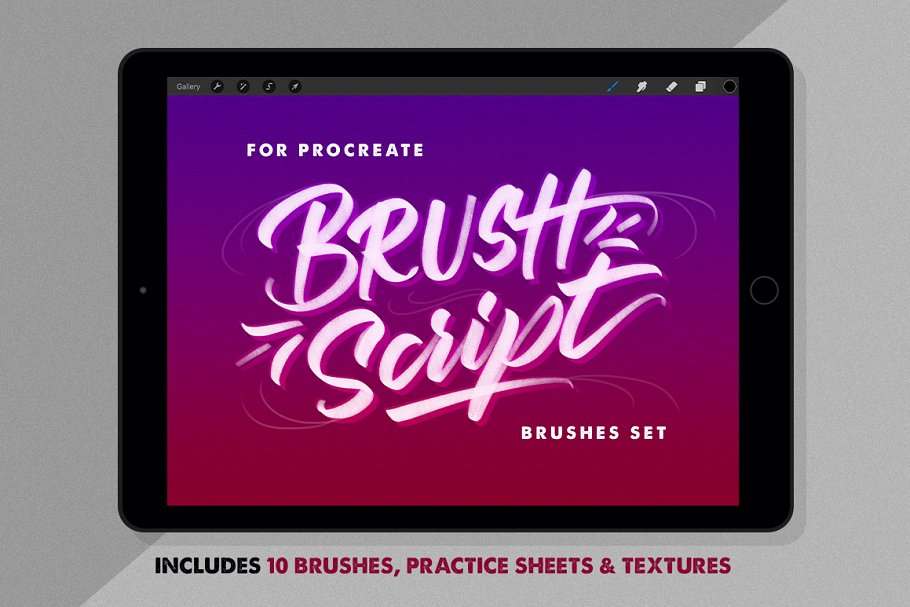 Procreate手绘工具包-纹理&笔刷合集 BrushScript Bundle for Procreate插图