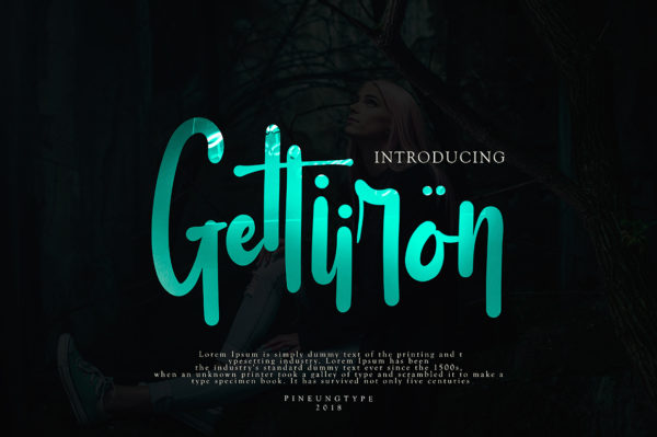 非常酷的英文字体下载 Gettiiron Script Font [otf,ttf]