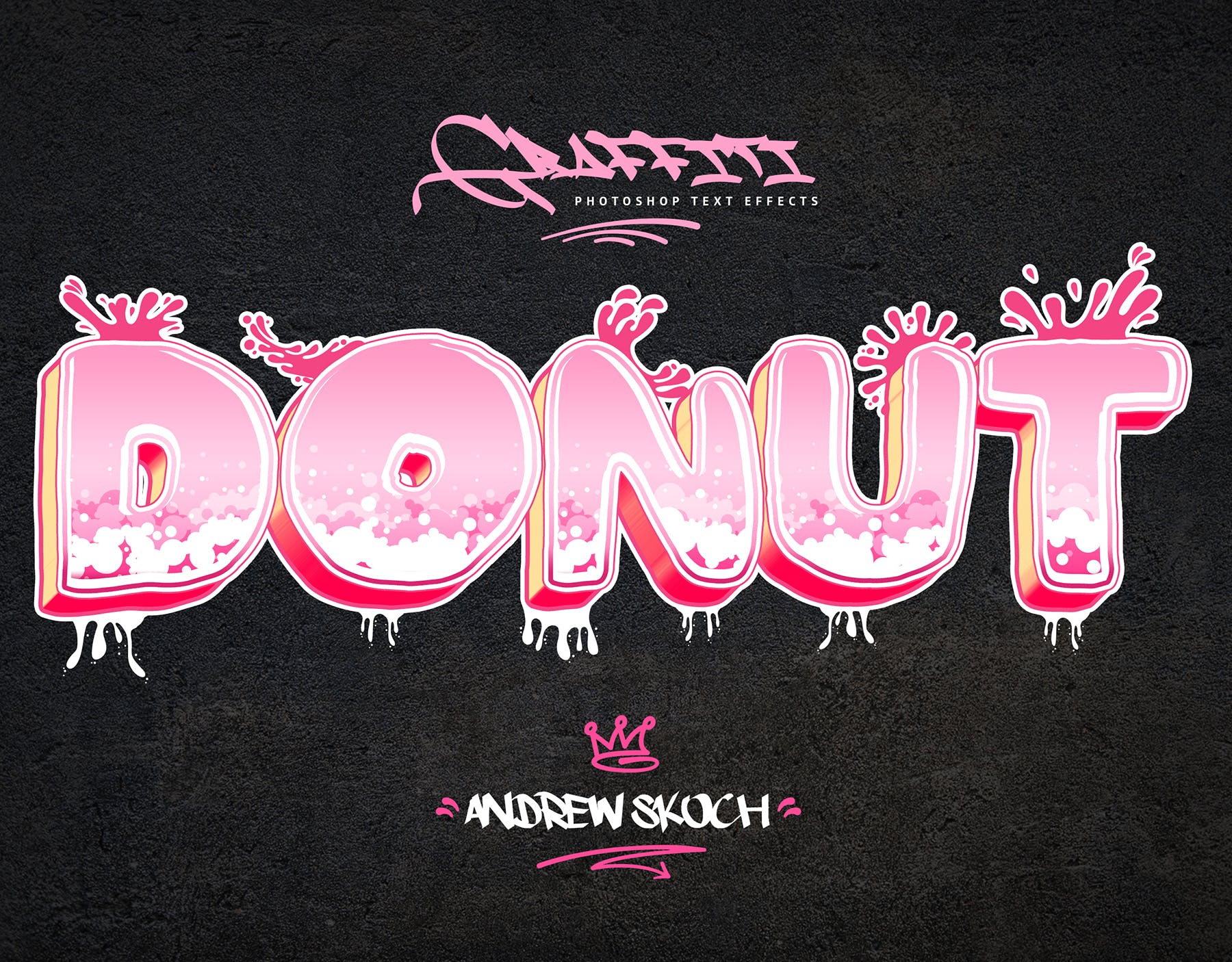 10款炫酷涂鸦效果字体样式PSD分层模板v2 Graffiti Text Effects – 10 PSD – vol 2插图(3)