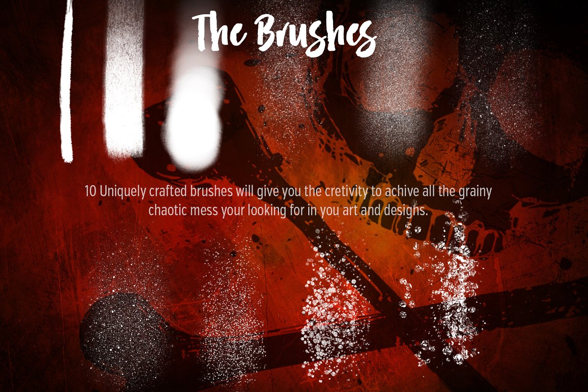 Procreate专用Grunge骷髅风格巨无霸笔刷套装插图(2)