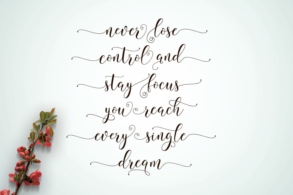 现代英文连体书法花式字体下载 Billgrotia Script插图(5)