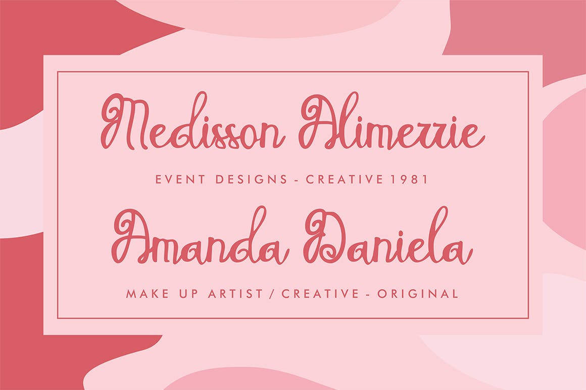 现代女性书法风格英文手写字体 Melodina Script插图(4)