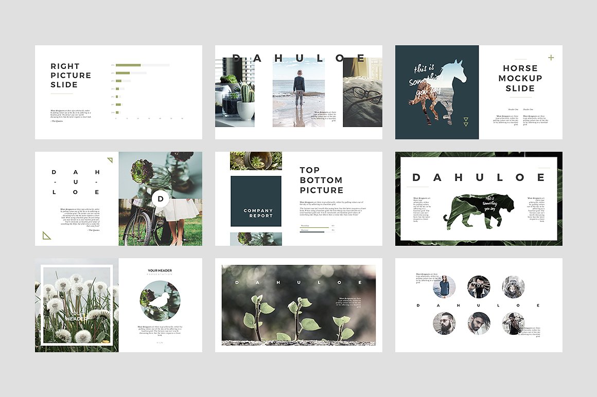 素材库下午茶：绿色环保主题的PPT模版下载[PPTX]插图(4)