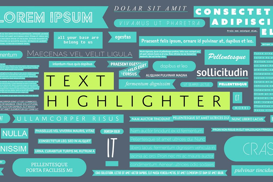 图片文本标题高亮效果PS动作 Text Highlighter Photoshop Actions插图(5)