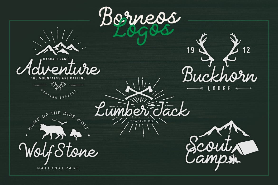 Monoline手写风格英文字体下载 Borneos – Monoline Handwriting插图(1)