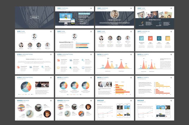 适合各种工作汇报用的PPT幻灯片模板 Brainstorm – Powerpoint Template插图(1)