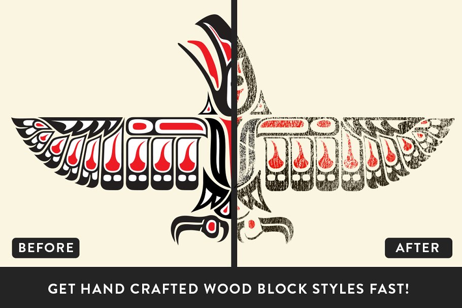 做旧木纹纹理PSD动作合集 The Woodsman-PSD Actions插图(4)