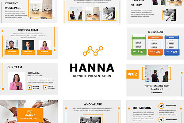 时尚多用途的高端keynote幻灯片演示模版（key）