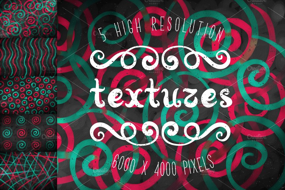 手写装饰字体&抽象背景 Spirals script & abstract background插图(1)