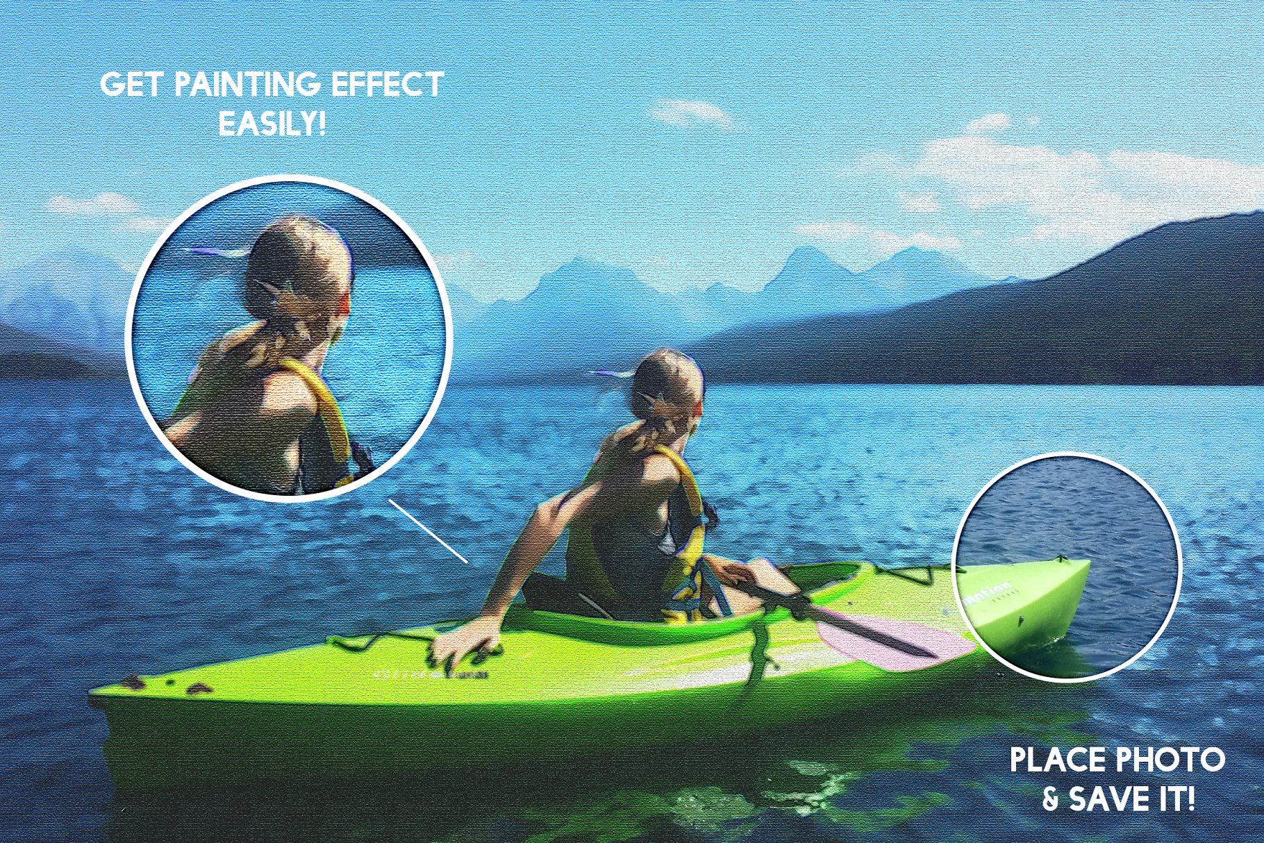 油画风格明信片效果图层样式 Postcard Shop for Adobe Photoshop插图(2)