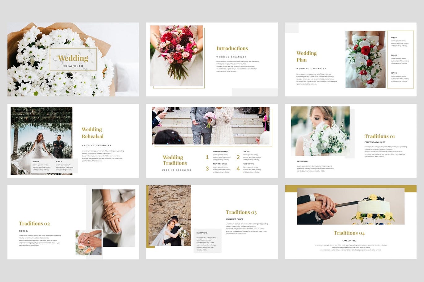 婚礼/婚礼策划方案PPT幻灯片设计模板 Moment – Wedding PowerPoint Template插图(1)