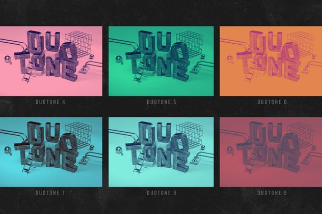 双色调照片调色PS动作 Duotone Photoshop Actions插图(6)