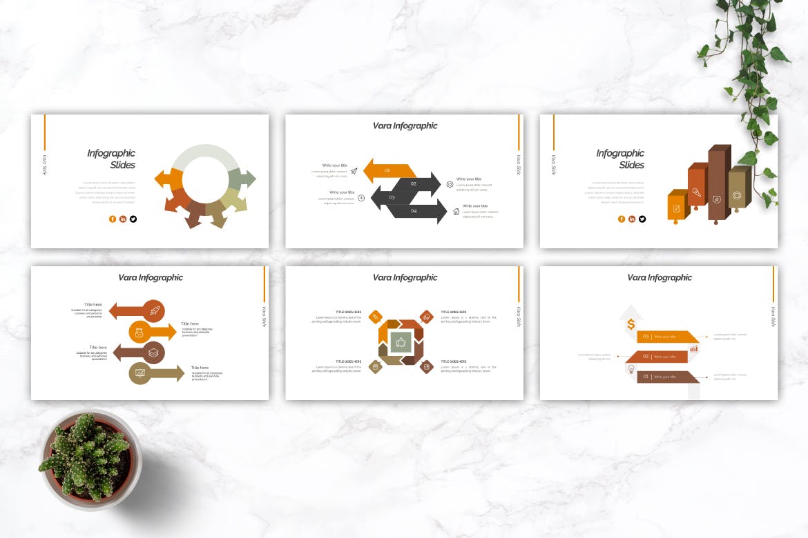 清新时尚好看的PPT幻灯片模板下载 VARA – Fashion Powerpoint Template插图(3)