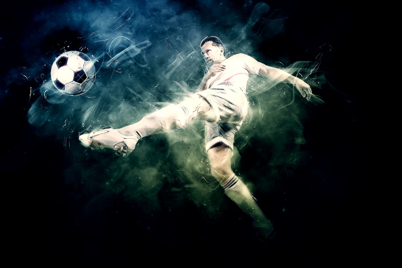 魔幻烟雾体育摄影后期特效处理PS动作 Aura CS3+ Photoshop Action插图(4)