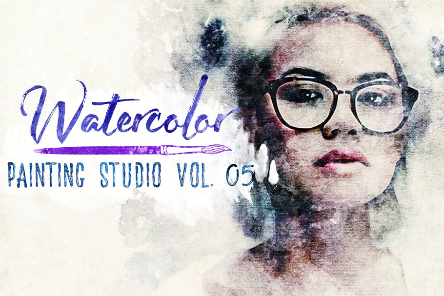 水彩画工作室第05卷-一键生成水彩画PS笔刷 Watercolor Painting Studio Vol. 05插图