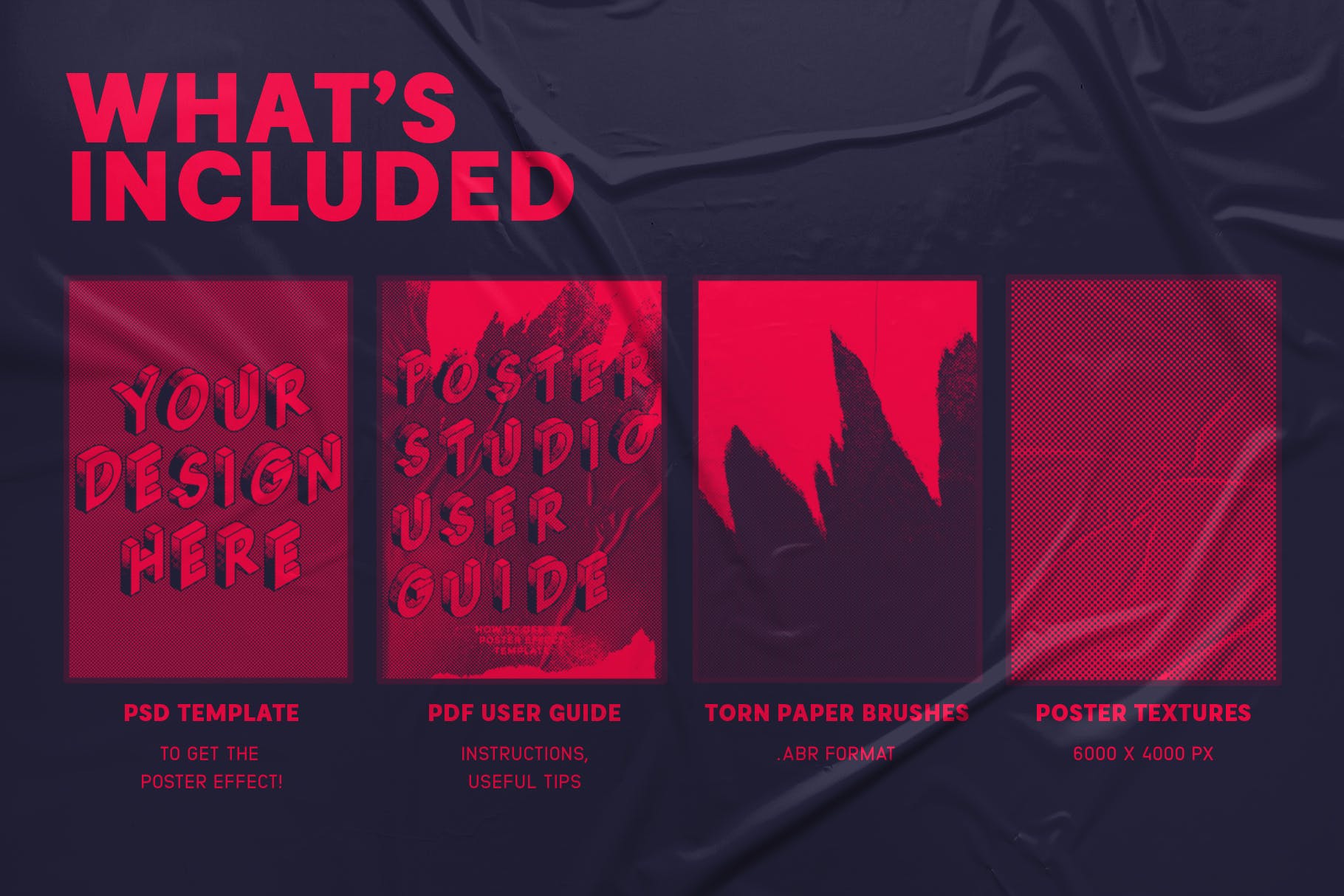 海报张贴效果图样式生成PS笔刷 Poster Studio for Photoshop插图(6)