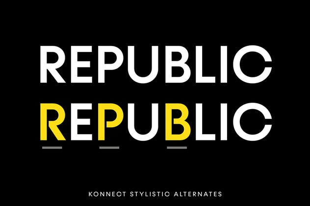 高品质几何无衬线字体家族[18种字体样式] Konnect Font Family插图(9)