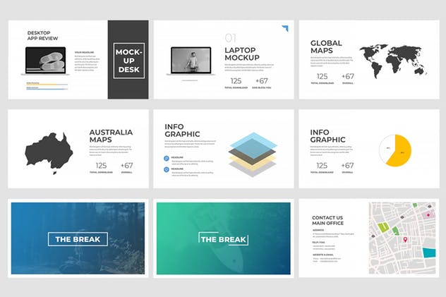 创意极简主义项目/企业宣传精美PPT模板下载 Delica Powerpoint Presentation插图(11)