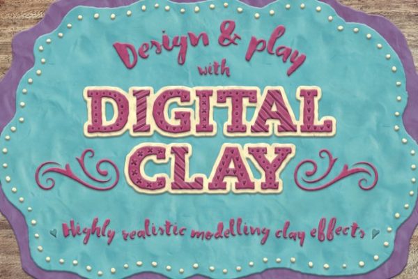 21种创意粘土手作图层样式 Digital Clay- Layer Styles &amp; More