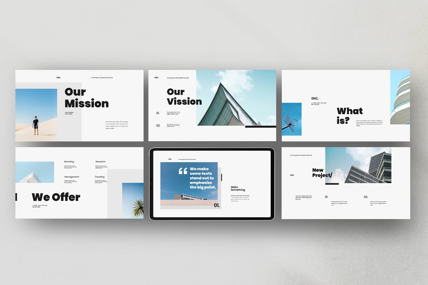 极简主义设计风格建筑设计服务企业适用Keynote模板 Encore – Minimal Business Keynote Corporate插图(5)