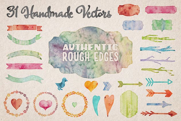 DIY水彩插画设计工具包v1(样式/PS笔刷/纹理) Watercolor Magic Volume 1插图(4)