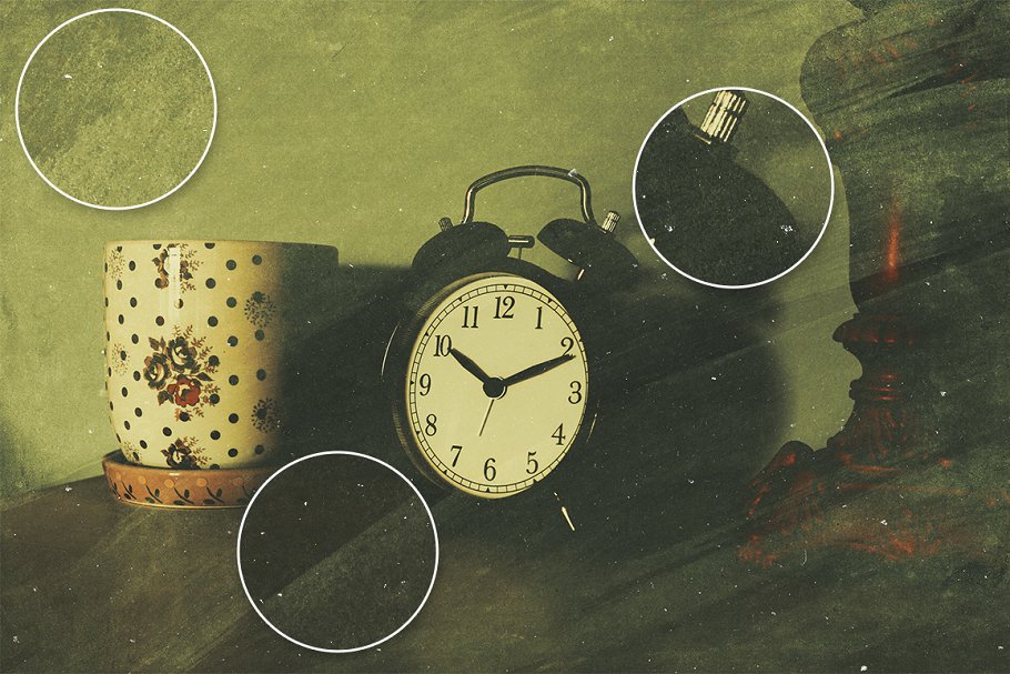 复古时光照片调色处理PS动作 Vintage Effects Second Set插图(2)