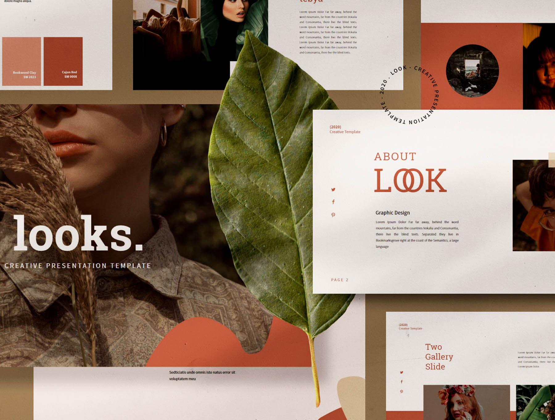 素材库下午茶：极简高端时尚的素材库精选Google演示模板插图