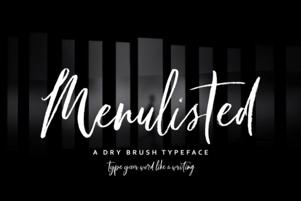 英文书法笔刷字体 Menulisted Brush Script
