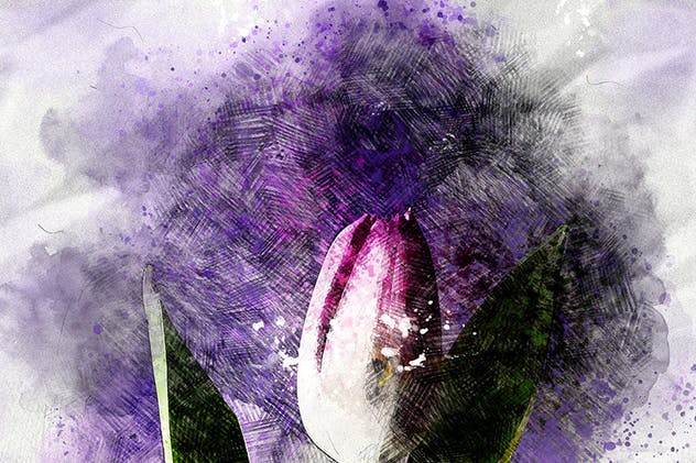 铅笔素描油画混合效果PS动作 Pencil n Watercolor Photoshop Action插图(15)