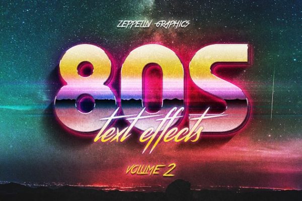 80s年代文本图层样式Vol.2 80s Text Effects Vol.2