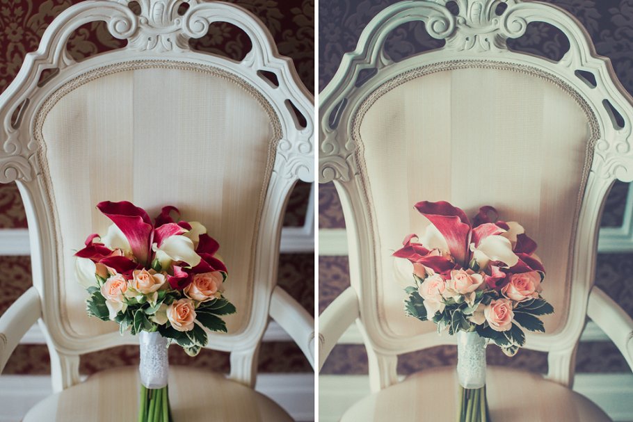 复古婚纱摄影特效PS动作 Photoshop Actions Vintage Wedding插图(12)