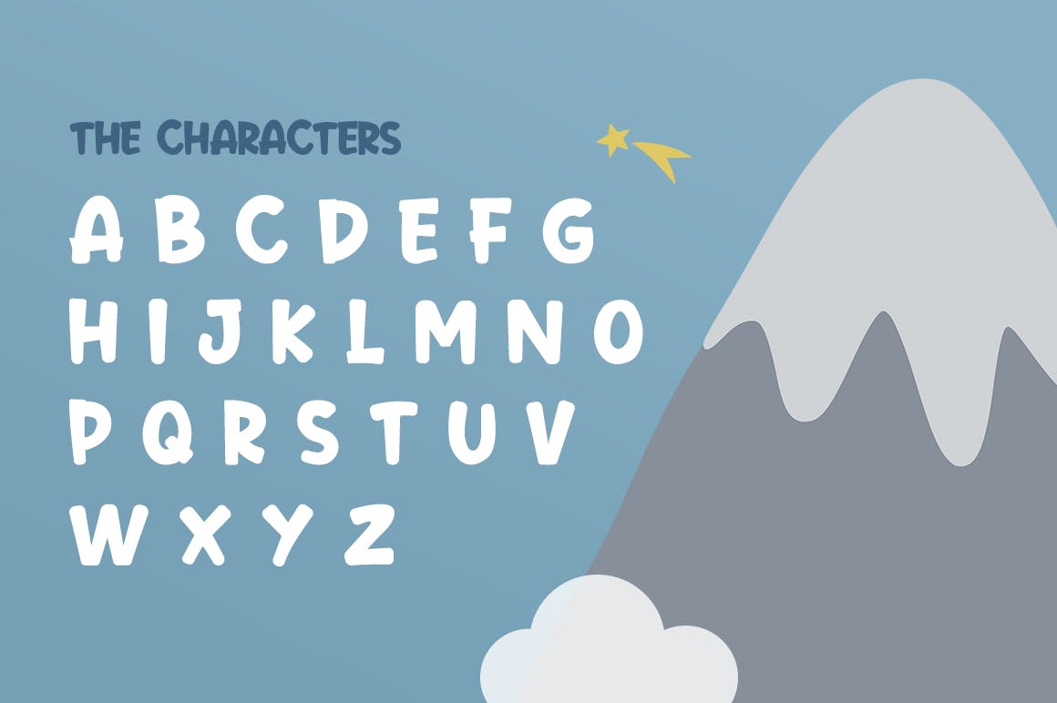 节日主题设计风格英文无衬线装饰字体素材库精选 Festive Cheer Font插图(4)