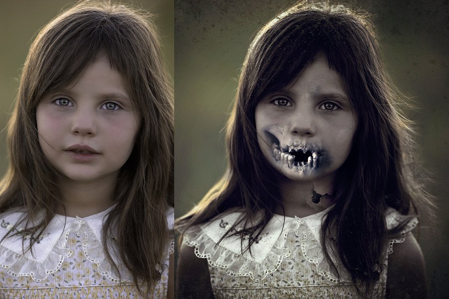 人像转恐怖骷髅头特效PS动作 Skull Face Ps Action插图(9)