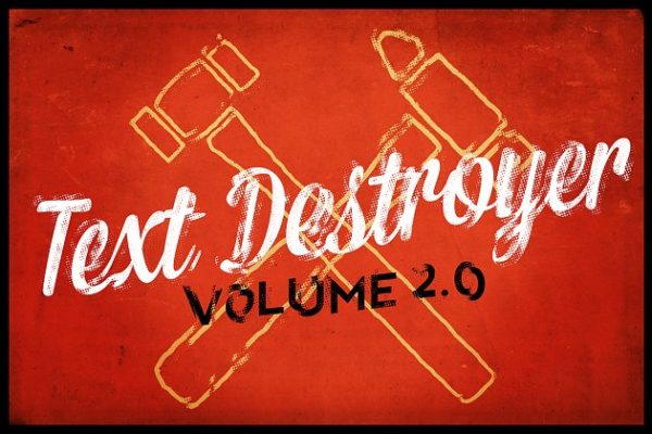 复古印刷做旧效果图层样式 Text Destroyer Vol. 02