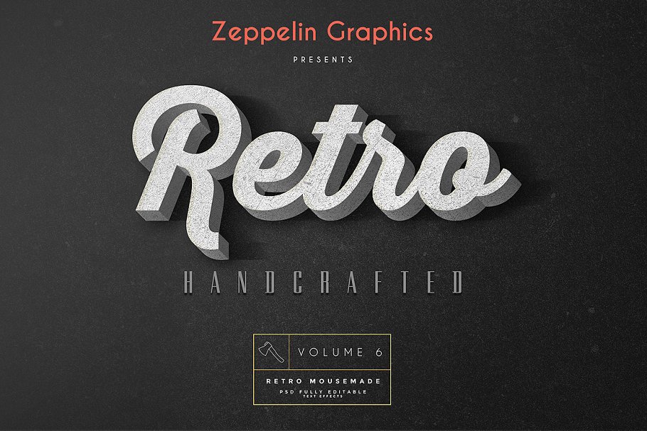 复古怀旧风格文本图层纹理v6 Vintage Text Effects Vol.6插图(5)