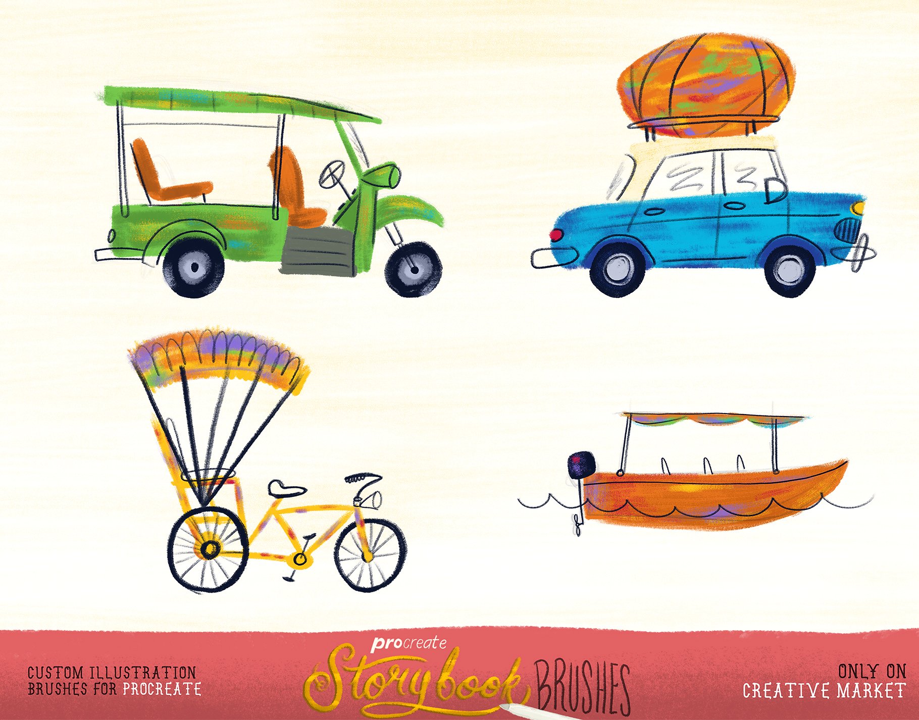 故事书插画风格Procreate画笔笔刷 Storybook Illustrator for Procreate插图(4)