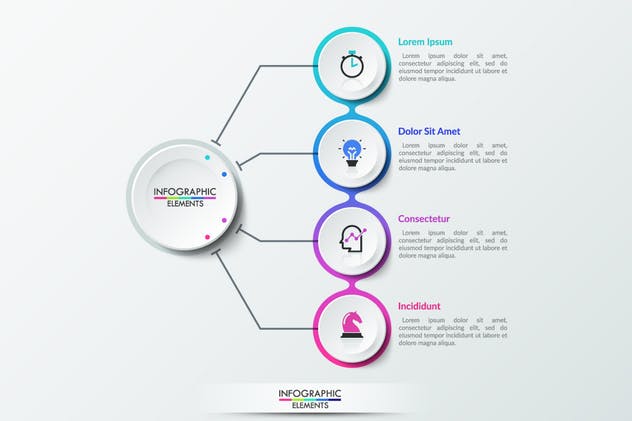 项目策划PPT模板信息图表矢量素材v14 Pure Shape Infographic. Part 14插图(6)
