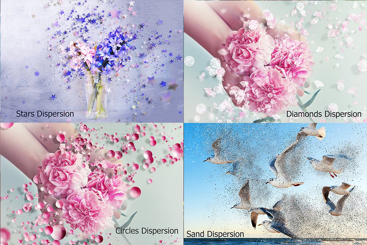 炫酷逼真色散消失效果PS动作 Dispersion Actions Bundle插图(26)