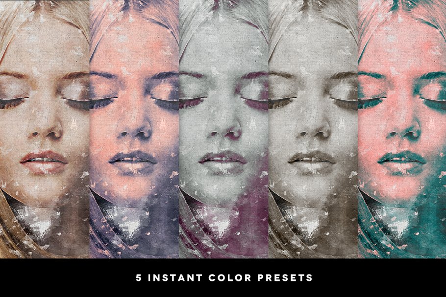 创意复古水彩油画照片效果 Old Art – Creative Template插图(3)