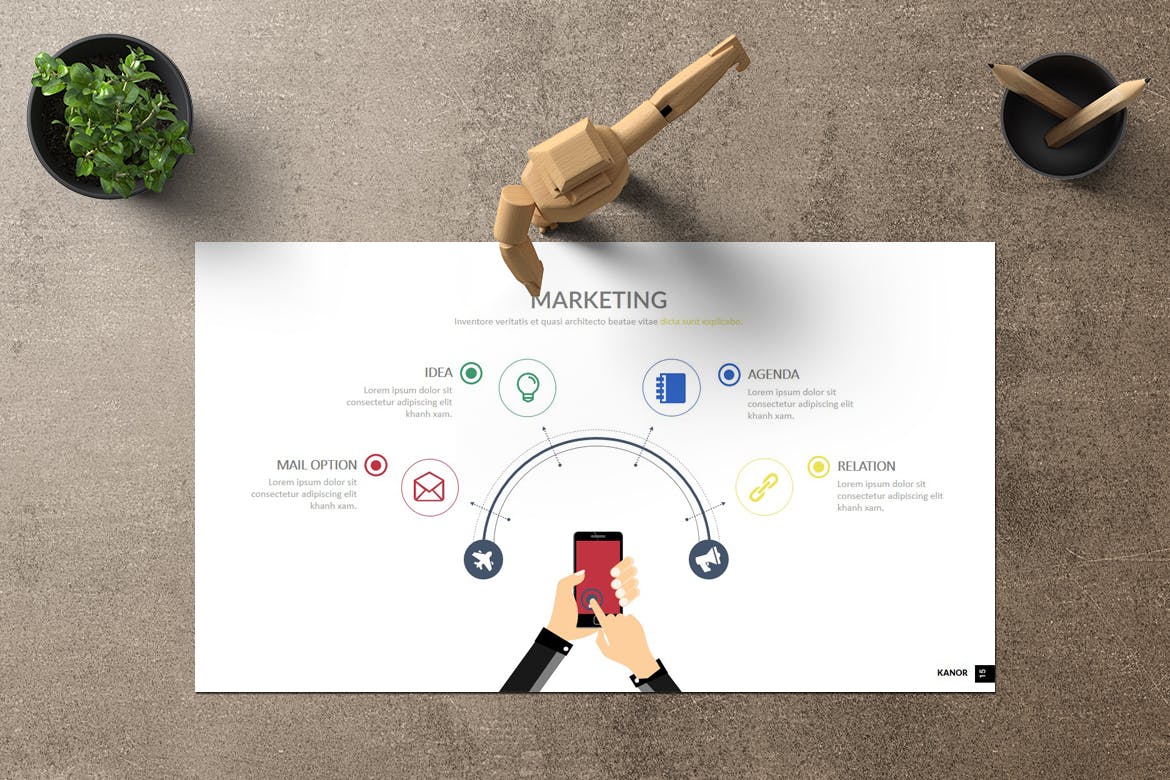 简约设计风格多用途企业素材库精选Keynote模板设计模板 Kanor – Keynote Template插图(4)